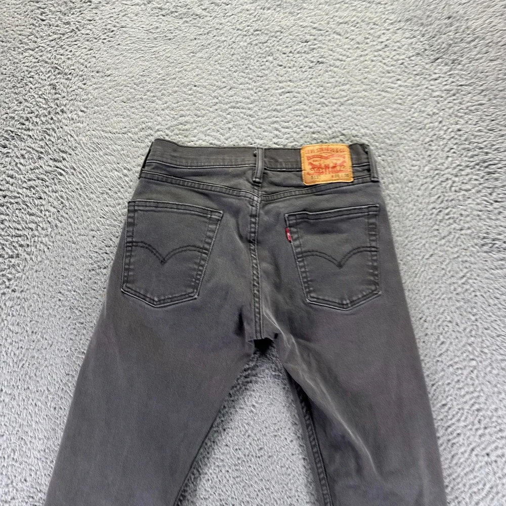 Levi's 513‎ Jeans Mens 28x30 Black Cotton Denim Straight Travel Workwear Stretch